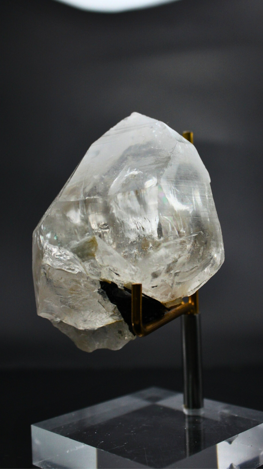 Rainbow Quartz & Black Tourmaline Crystal